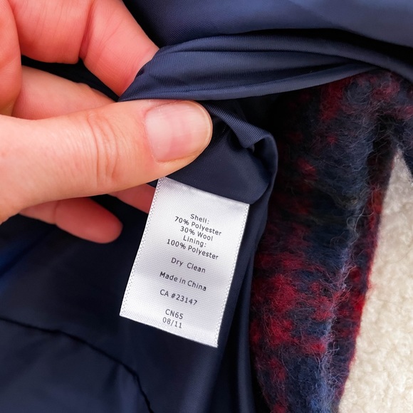 Talbots plaid wool blend mohair jacket - Picture 5 of 5